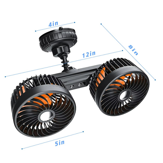 Ventilatore Auto AeroBreeze con Batteria 4000 mAh e 3 Velocità
