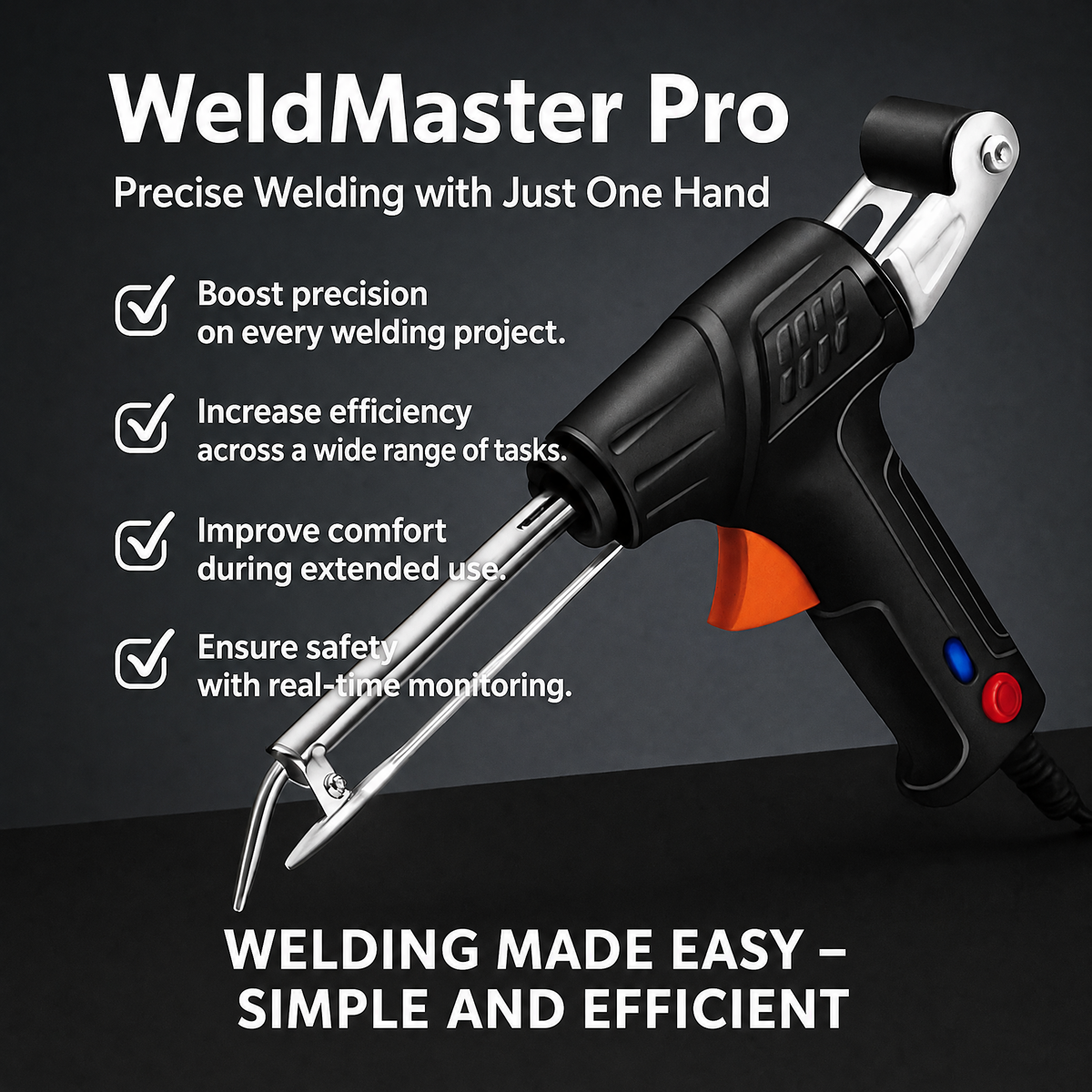 WeldMaster Pro – Saldatura Precisa a Una Mano
