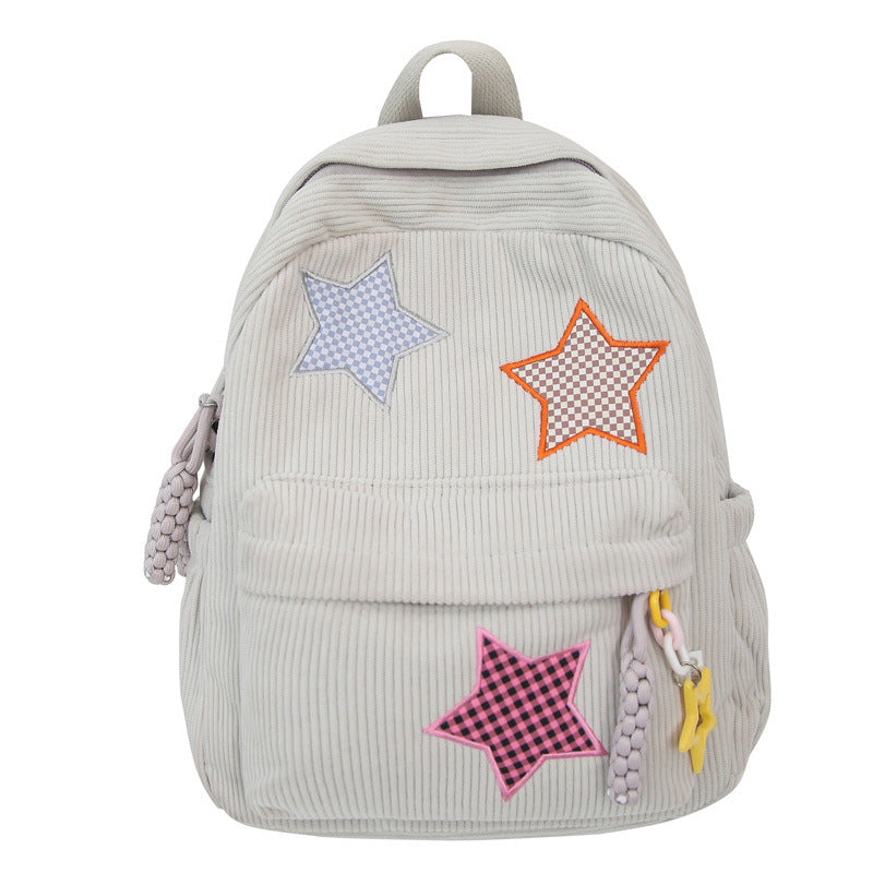 Zaino casual da scuola con stelle decorative