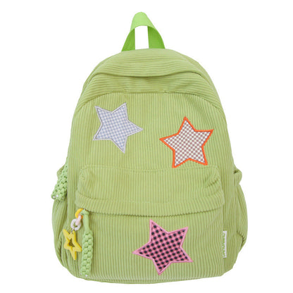 Zaino casual da scuola con stelle decorative
