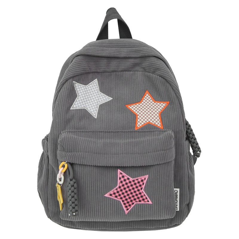 Zaino casual da scuola con stelle decorative