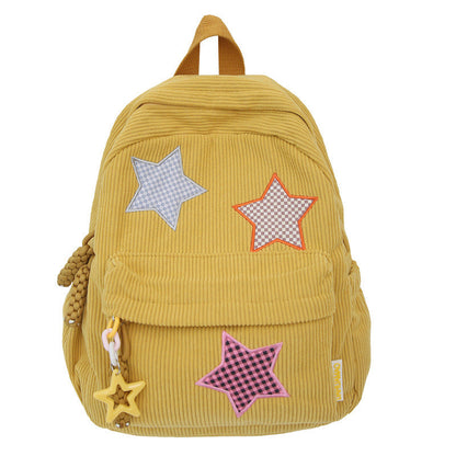 Zaino casual da scuola con stelle decorative