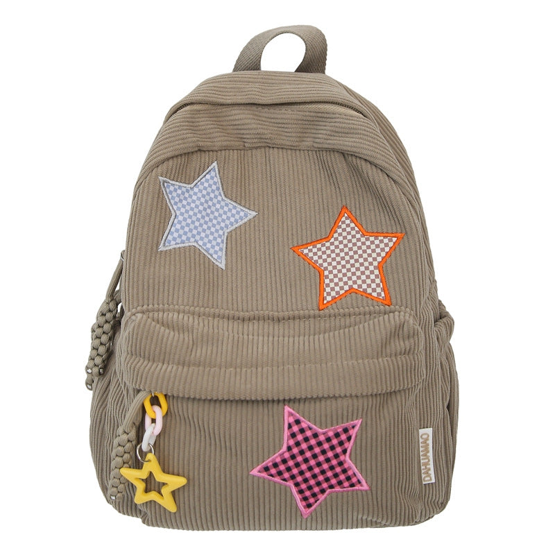 Zaino casual da scuola con stelle decorative