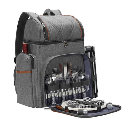 Zaino da picnic isotermico con set completo per 4 persone