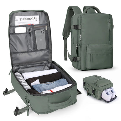 Zaino da viaggio donna Travelliva 35 L impermeabile con porta USB