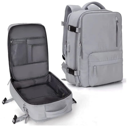 Zaino da viaggio donna Travelliva 35 L impermeabile con porta USB