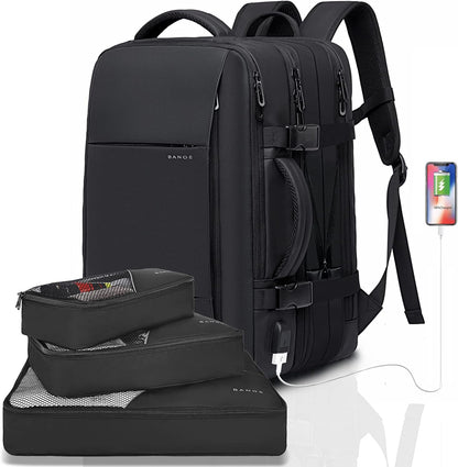Zaino da viaggio espandibile 26–45 L impermeabile con tasca laptop e maniglie duffle