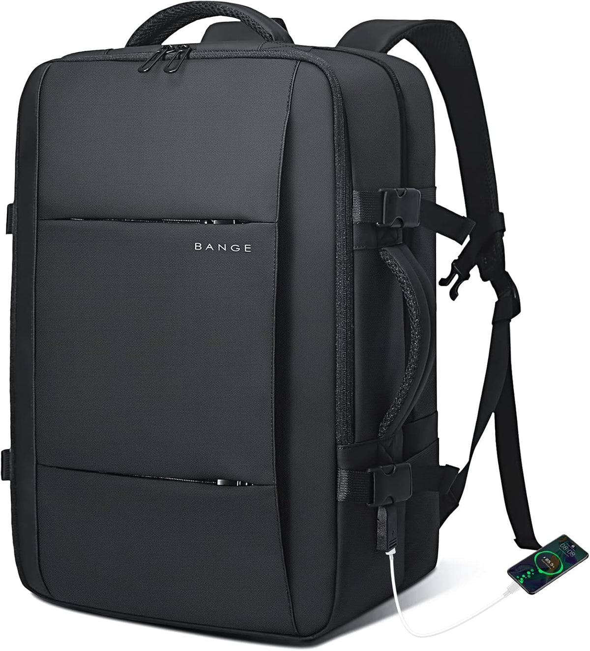 Zaino da viaggio espandibile 26–45 L impermeabile con tasca laptop e maniglie duffle
