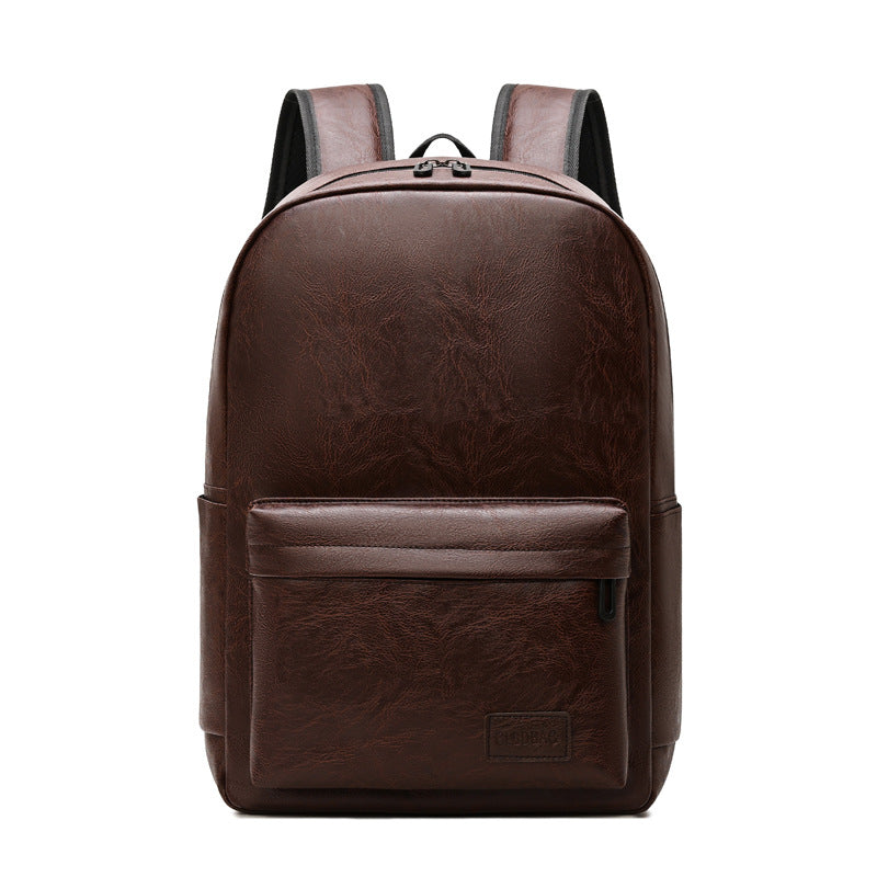 Zaino in pelle per laptop, pelle premium, fino a 15", spallacci imbottiti