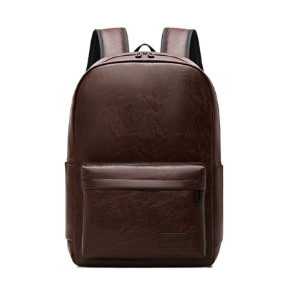 Zaino in pelle per laptop, pelle premium, fino a 15", spallacci imbottiti