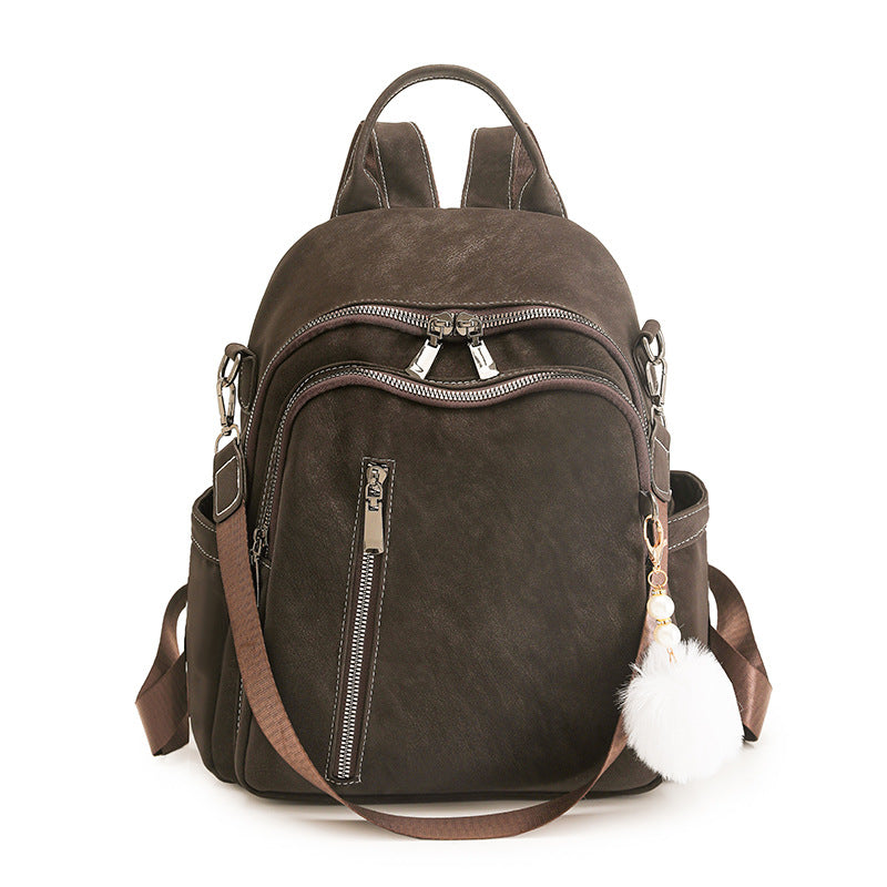Zaino in similpelle con tasche multiple