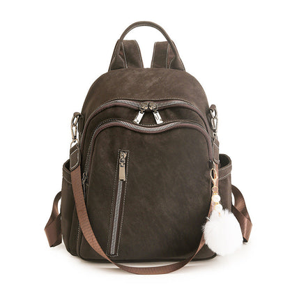 Zaino in similpelle con tasche multiple