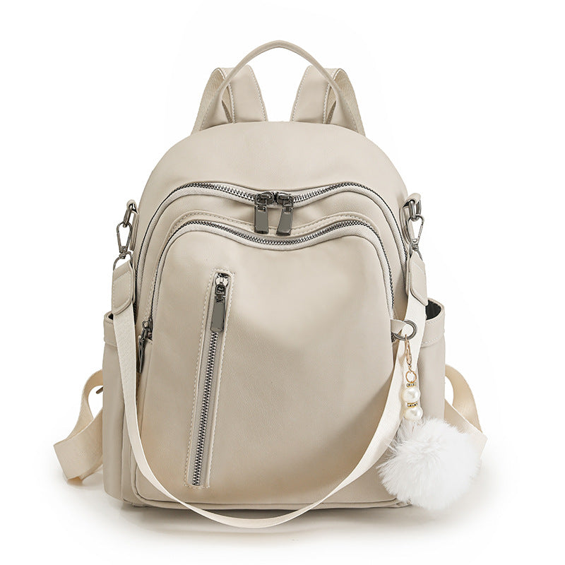 Zaino in similpelle con tasche multiple