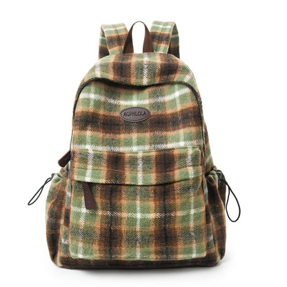 Zaino scuola con motivo a quadri Cozy