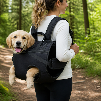 Zaino trasportino per cani in tessuto Oxford traspirante con spallacci imbottiti
