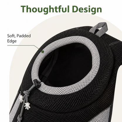 Zaino trasportino per cani con rete traspirante ed imbottitura ergonomica (base rimovibile)