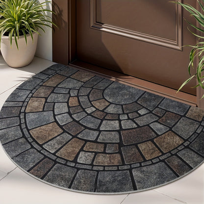 Zerbino semicircolare a mosaico per interno ed esterno