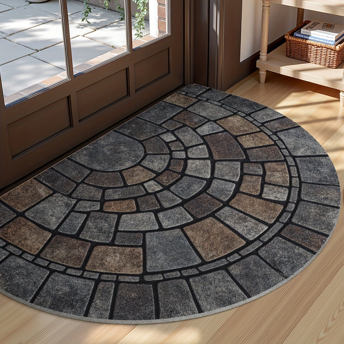 Zerbino semicircolare a mosaico per interno ed esterno