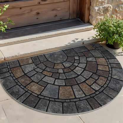Zerbino semicircolare a mosaico per interno ed esterno