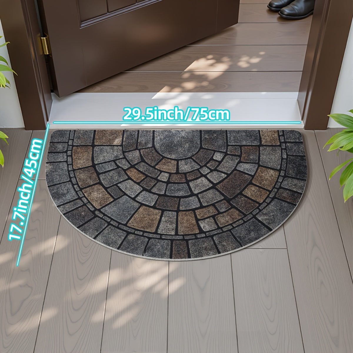 Zerbino semicircolare a mosaico per interno ed esterno