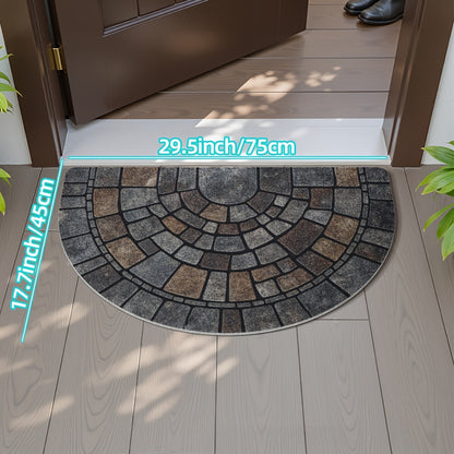 Zerbino semicircolare a mosaico per interno ed esterno