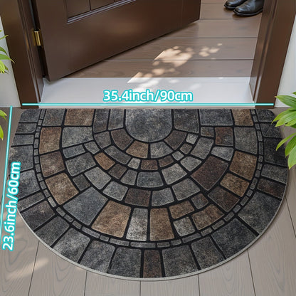 Zerbino semicircolare a mosaico per interno ed esterno