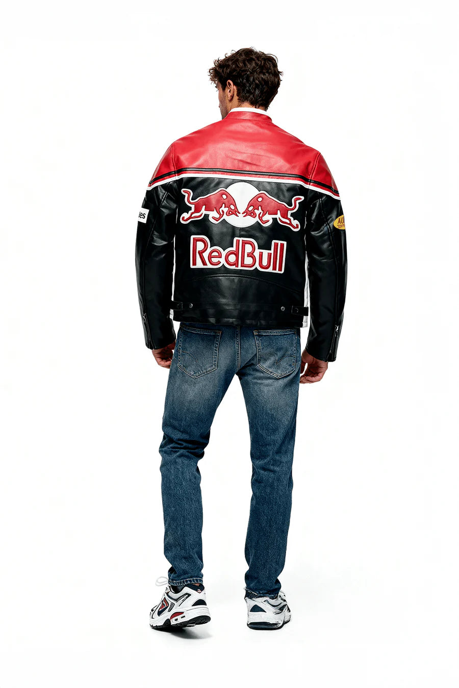 Giacca in pelle Red Bull Vintage Racing - Unisex - Retrò