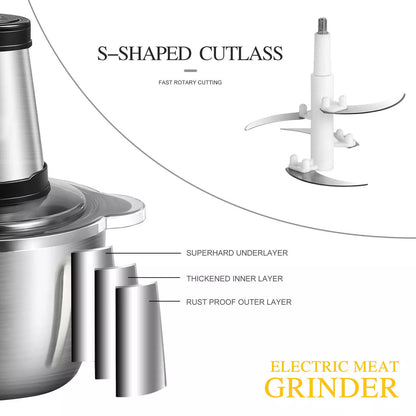 SLICONIQ – Tritatutto da 2 L con motore da 300 W e lame in acciaio inox 4D per risultati rapidi e omogenei