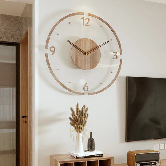 Orologio da Parete Scandinavo in Legno Minimalista