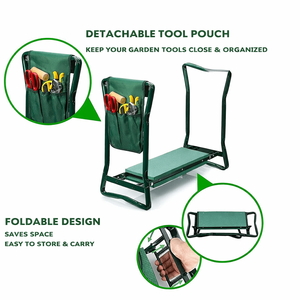 Riposo per ginocchia e sedia da giardino ergonomici 2-in-1 per il comfort delle articolazioni