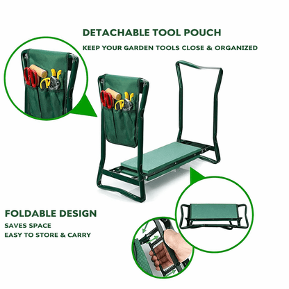 Riposo per ginocchia e sedia da giardino ergonomici 2-in-1 per il comfort delle articolazioni