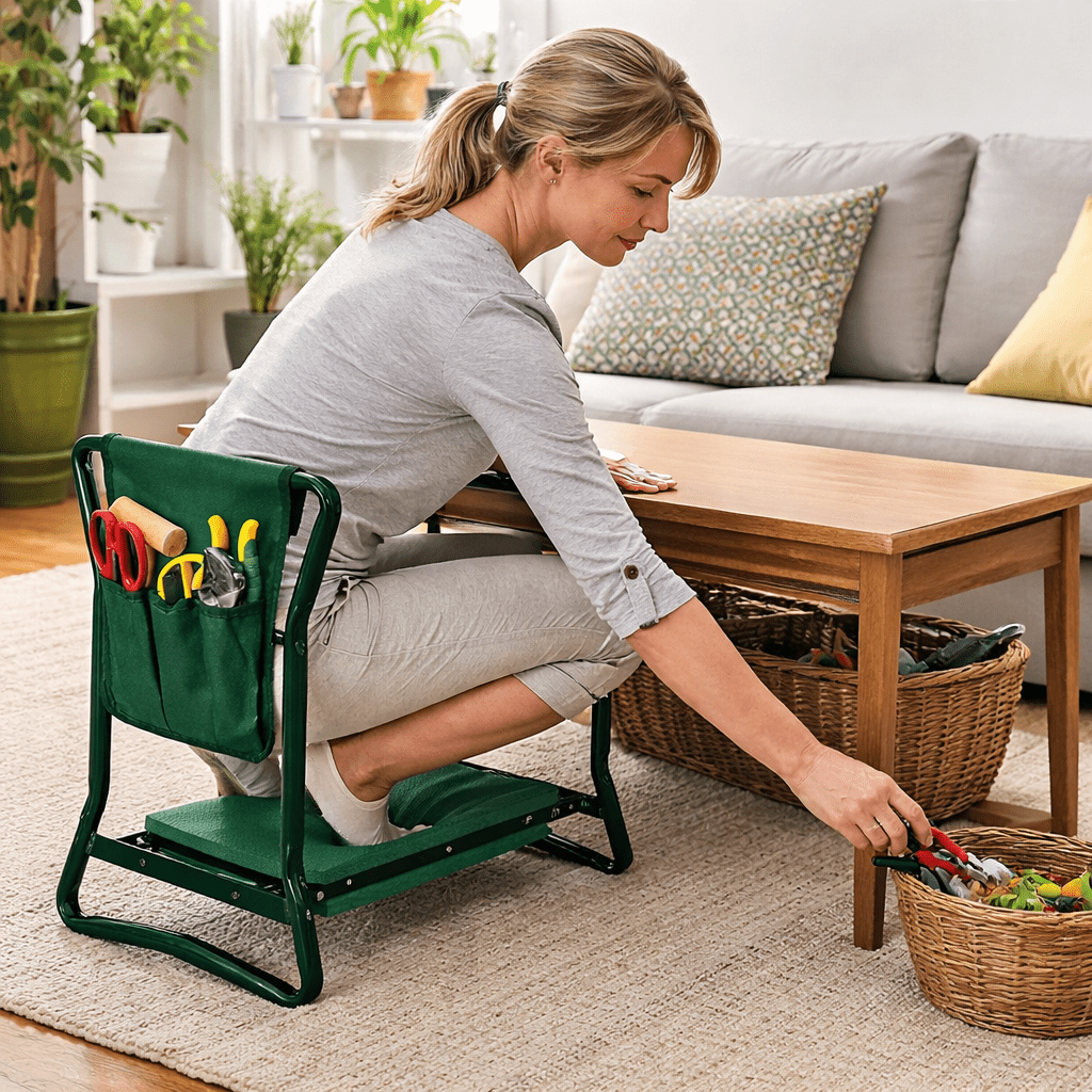 Riposo per ginocchia e sedia da giardino ergonomici 2-in-1 per il comfort delle articolazioni