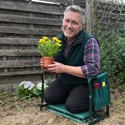 Riposo per ginocchia e sedia da giardino ergonomici 2-in-1 per il comfort delle articolazioni