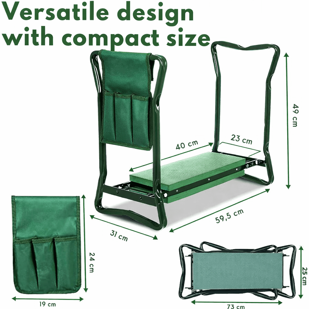 Riposo per ginocchia e sedia da giardino ergonomici 2-in-1 per il comfort delle articolazioni