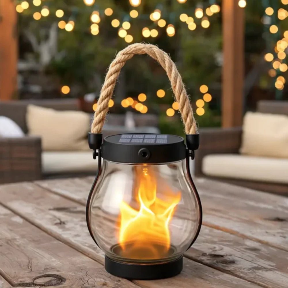 GARDENFLARE – Lanterna LED sospesa con effetto fiamma per uso all'aperto