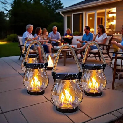 GARDENFLARE – Lanterna LED sospesa con effetto fiamma per uso all'aperto