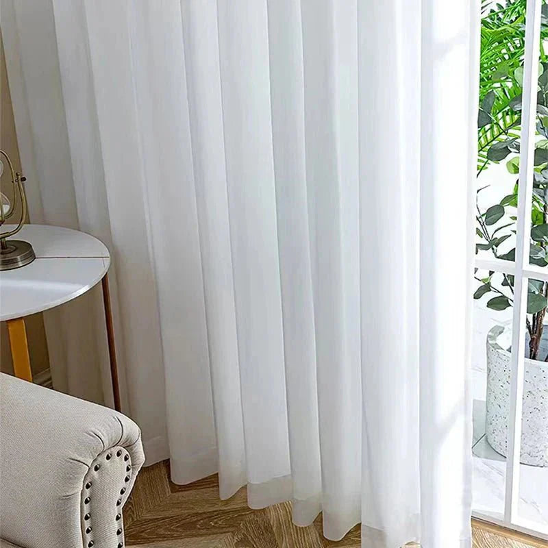 NOVELIA – Tende in tulle eleganti per finestre del soggiorno