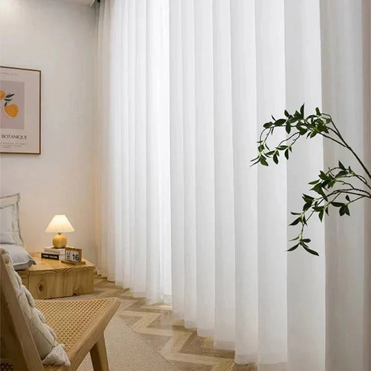 NOVELIA – Tende in tulle eleganti per finestre del soggiorno