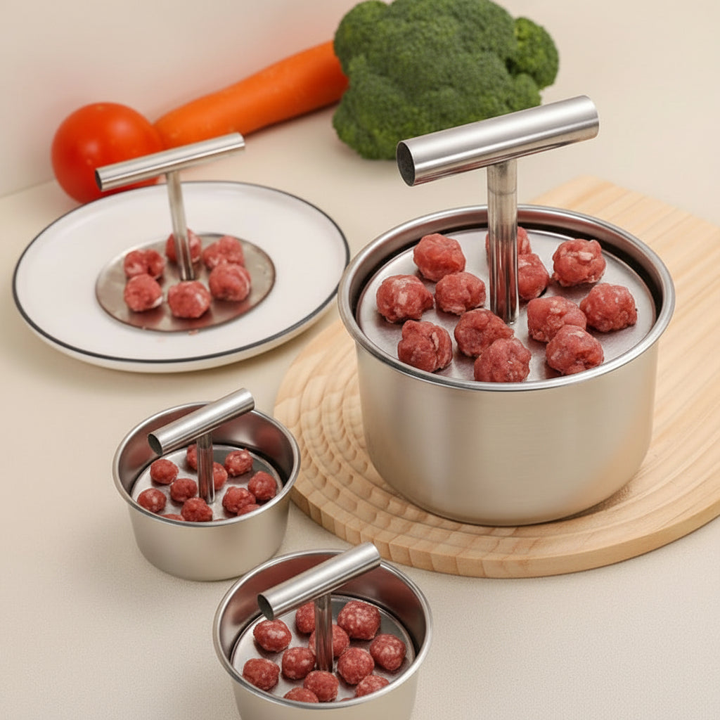 MeatMaster stampo per polpette in acciaio inossidabile - uniforme e pratico per ogni cucina