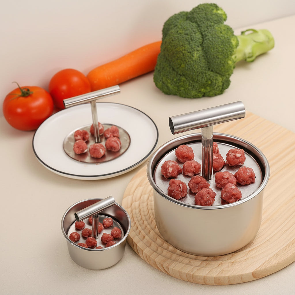 MeatMaster stampo per polpette in acciaio inossidabile - uniforme e pratico per ogni cucina