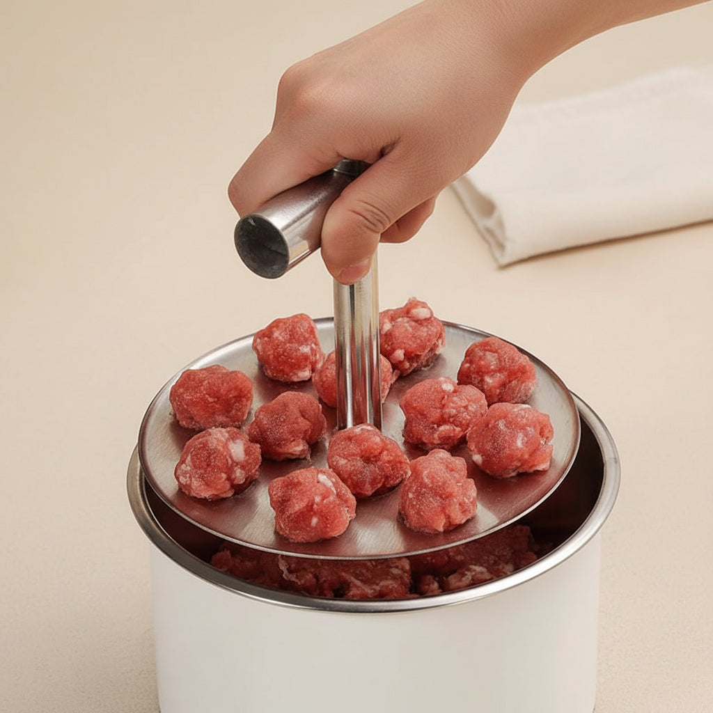 MeatMaster stampo per polpette in acciaio inossidabile - uniforme e pratico per ogni cucina