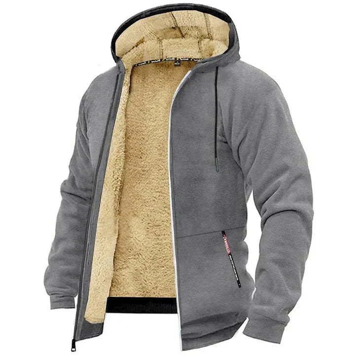 TOMMY - Felpa con Cappuccio e Zip in Pile
