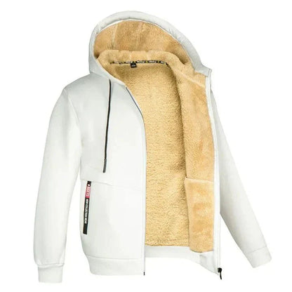 TOMMY - Felpa con Cappuccio e Zip in Pile