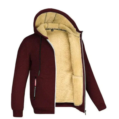 TOMMY - Felpa con Cappuccio e Zip in Pile