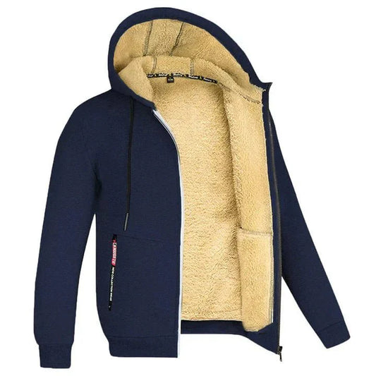 TOMMY - Felpa con Cappuccio e Zip in Pile