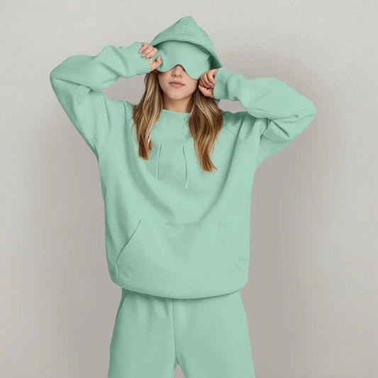 Felpa con Cappuccio da Viaggio Incognito™ da Donna – Comfort Assoluto & Mascherina Integrata