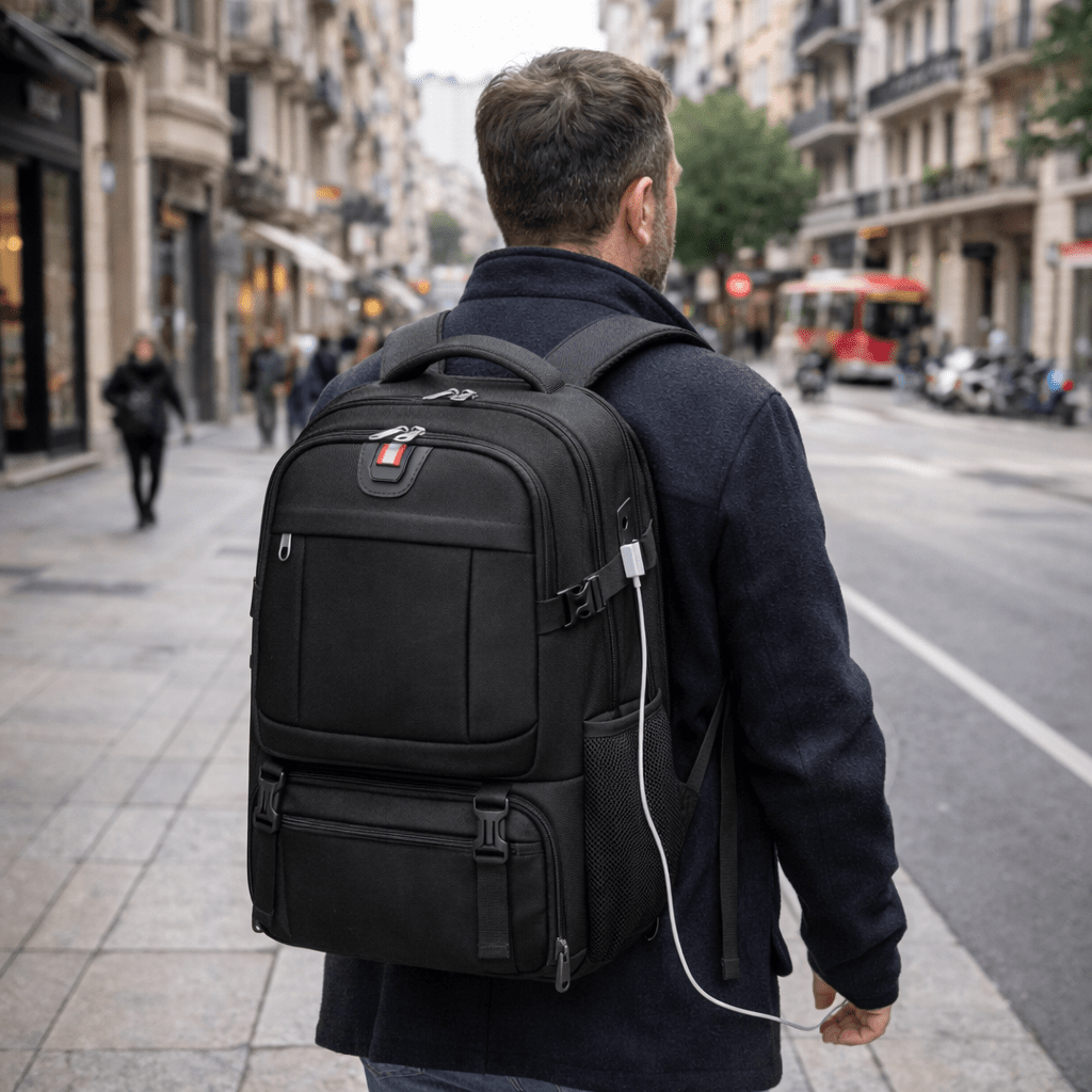 Zaino per laptop con scomparto alimentare isotermico e porta USB