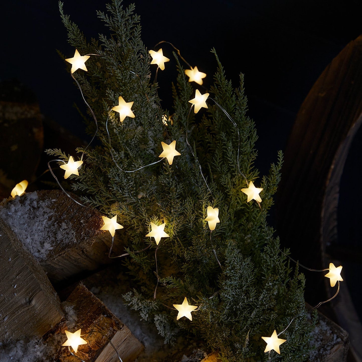 Luci LED natalizie a forma di stella – Ghirlanda luminosa con timer automatico