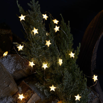 Luci LED natalizie a forma di stella – Ghirlanda luminosa con timer automatico