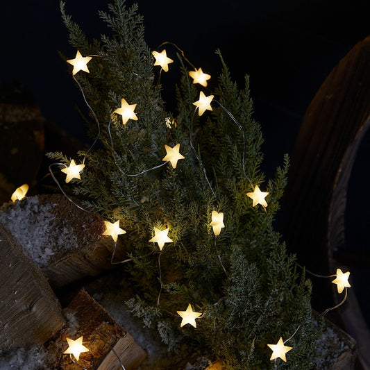 Luci LED natalizie a forma di stella – Ghirlanda luminosa con timer automatico
